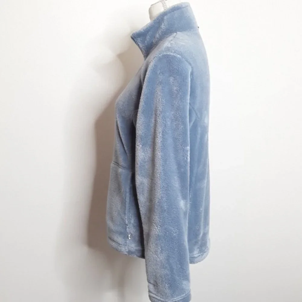White Sierra Baby Blue Teddy Bear Coat EUC sz L